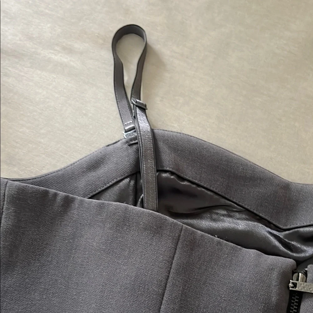 Vintage Kenzie Grey Strapless Sheath Dress - Picture 8 of 12